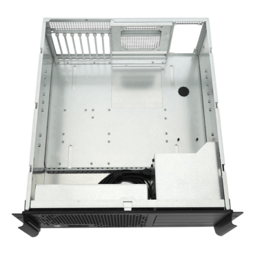 CX4200f, 20" 4U Rackmount Chassis, ATX PSU Support, 240mm AIO Support, 3x 5.25", 2x 2.5", Black