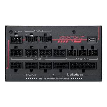 MPG Ai1300TS PCIE5, 80 PLUS Titanium 1300W, Fully Modular, ATX Power Supply