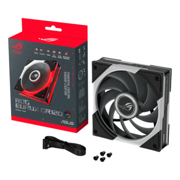 ROG Eurux GR120 ARGB 120mm, ARGB LEDs, 2200 RPM, 70 CFM, 32 dBA, Cooling Fan