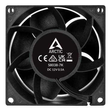 S8038-7K 80mm, 7000 RPM, 70 CFM, 55.5 dBA, Cooling Fan