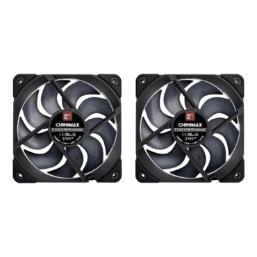 NF-A12x25 G2 PWM Sx2-PP chromax.black 2 x 120mm, 1800 RPM, 107.3 CFM, 22.5 dBA, Cooling Fans