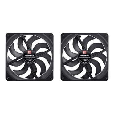 NF-A14x25 G2 PWM Sx2-PP chromax.black 2 x 140mm, 1500 RPM, 155.6 CFM, 24.8 dBA, Cooling Fans