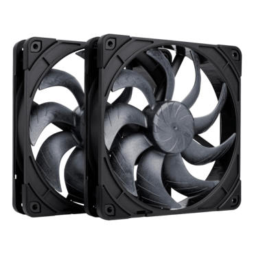 NF-A14x25 G2 PWM Sx2-PP chromax.black 2 x 140mm, 1500 RPM, 155.6 CFM, 24.8 dBA, Cooling Fans