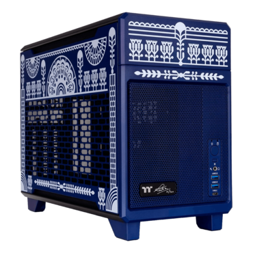 TR100 Koralie Edition, Mesh Panel, No PSU, mini-ITX, Cobalt Blue, Mini Tower Case