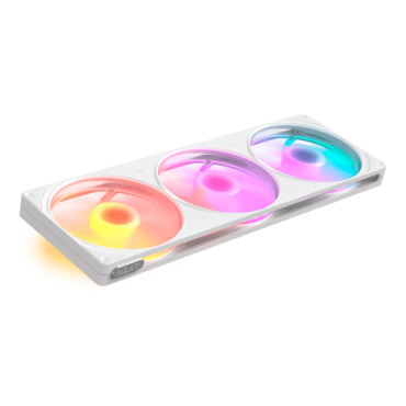 F420 RGB 3 x 140mm, White, ARGB LEDs, 2000 RPM, 91.83 CFM, 34.03 dBA, Cooling Fans