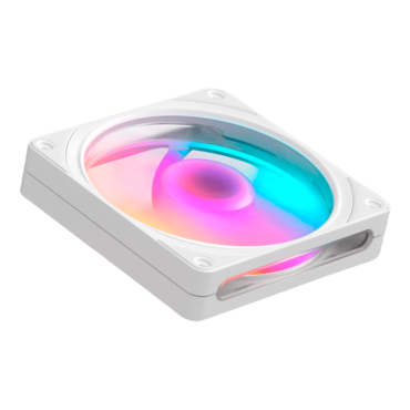 F120 RGB 120mm, White, ARGB LEDs, 2400 RPM, 70.67 CFM, 33.05 dBA, Cooling Fan