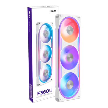 F360U Ultra RGB 3 x 120mm, White, ARGB LEDs, 2250 RPM, 60 CFM, 32.2 dBA, Cooling Fans