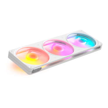 F360 RGB Reverse 3 x 120mm, White, ARGB LEDs, 2200 RPM, 62.14 CFM, 34.39 dBA, Cooling Fans
