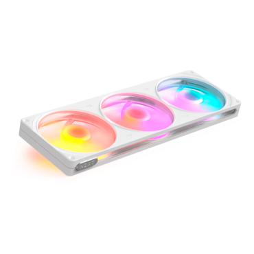 F360 RGB 3 x 120mm, White, ARGB LEDs, 2400 RPM, 70.67 CFM, 33.05 dBA, Cooling Fans
