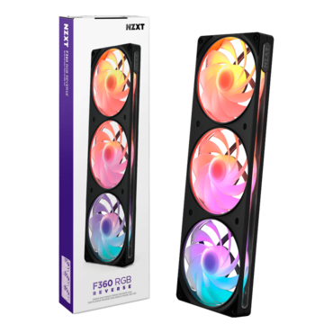 F360 RGB Reverse 3 x 120mm, ARGB LEDs, 2200 RPM, 62.14 CFM, 34.39 dBA, Cooling Fans