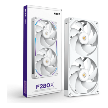 F280X Performance 2 x 140mm, White, ARGB LEDs, 2400 RPM, 116 CFM, 41 dBA, Cooling Fans