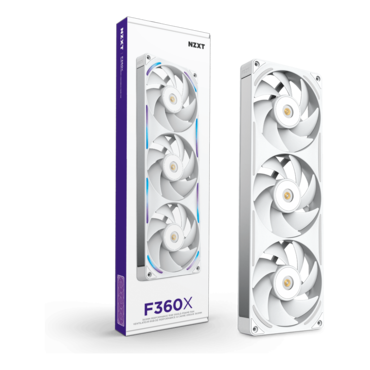 F360X Performance 3 x 120mm, White, ARGB LEDs, 3100 RPM, 104 CFM, 41 dBA, Cooling Fans