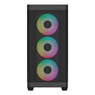 ATHENA M3, Tempered Glass, No PSU, E-ATX, Black, Mid Tower Case