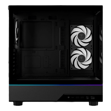 ATLAS M5, Tempered Glass, No PSU, ATX, Black, Mid Tower Case