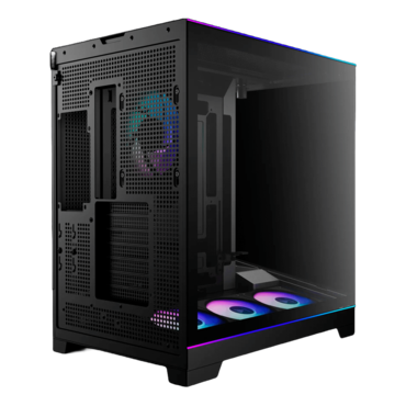 ATLAS P6 CG, Tempered Glass, No PSU, ATX, Black, Mid Tower Case