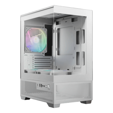 AURA GC9M ELITE WH ARGB, Tempered Glass, No PSU, microATX, White, Mid Tower Case