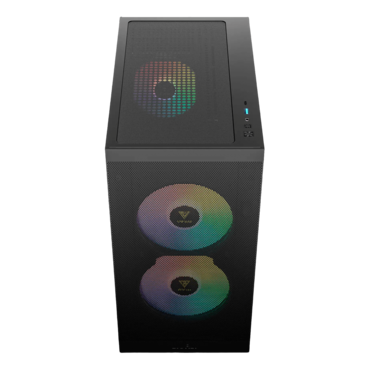 AURA GC15M ARGB, Tempered Glass, No PSU, microATX, Black, Mid Tower Case