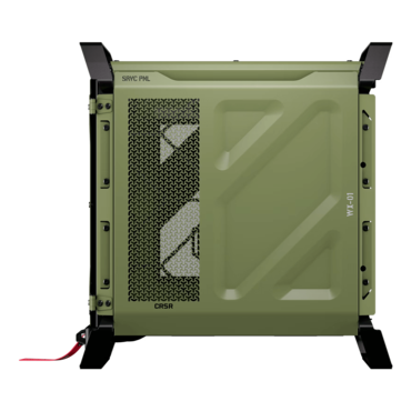 WARTHOG Airflow, Tempered Glass, No PSU, E-ATX, Olive Drab, Mid Tower Case