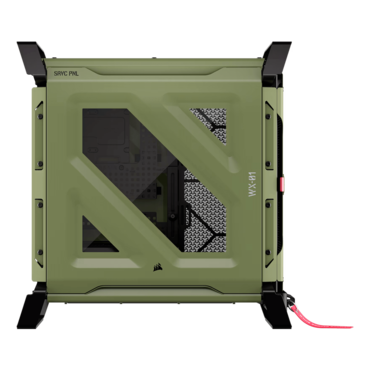 WARTHOG RS Airflow, Tempered Glass, No PSU, E-ATX, Olive Drab, Mid Tower Case