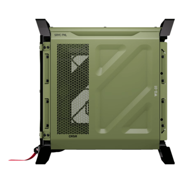 WARTHOG RS Airflow, Tempered Glass, No PSU, E-ATX, Olive Drab, Mid Tower Case