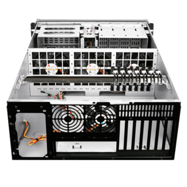 D Storm D-400L-7, 7x 5.25", 2x 3.5" Drive Bays, No PSU, E-ATX, Black, 4U Chassis