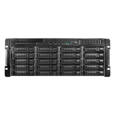 E Storm E4M20, 20x 3.5" Hotswap Bays, No PSU, E-ATX, Black, 4U Chassis