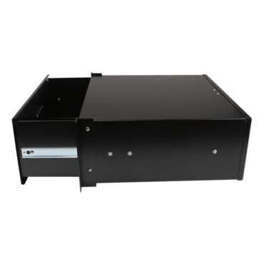 4UDRAWER 4U Black Steel Storage Drawer for 19in Racks and Cabinets
