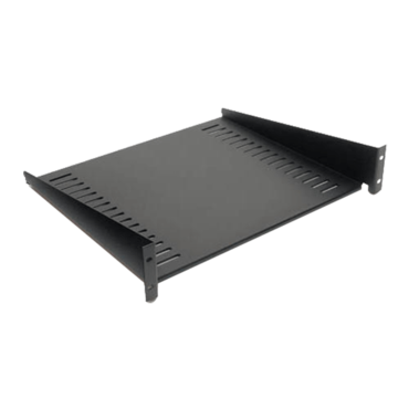 Fixed Rackmount Shelf, 50lbs, Black