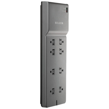 BE108200-06, 8 Outlets, 6-ft cord, 125V/15A, Grey, Surge Protector