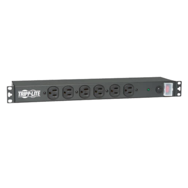 Economy, Network Server Surge Protector, 1U Rack-Mount, 14-Outlet, 15-ft. Cord, 3000 Joules, 1800W, 120V AC, Black