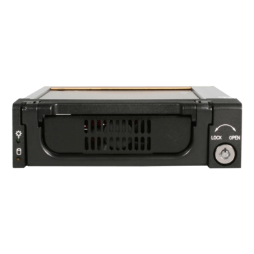 Black Aluminum 5.25in Rugged SATA Hard Drive Mobile Rack Drawer