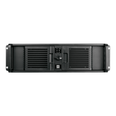 D-300L-PFS, Black Bezel, 2x 5.25", 6x 3.5" Drive Bays, No PSU, E-ATX, Black, 3U Chassis