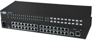 32-port Console Serial Port Switch with Ethernet Control