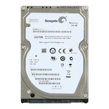 640GB Momentus ST9640320AS, 5400 RPM, SATA 3Gb/s, 8MB cache, 2.5&quot; HDD
