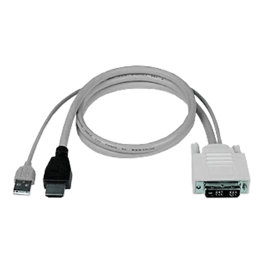 DVI-D Male + USB Type A Male to HDMI-A Male Interface Cable, 6 ft