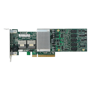 AOC-USAS2LP-H8iR, SAS 6Gb/s, 8-Port, PCIe 2.0 x8, Controller with 512MB Cache