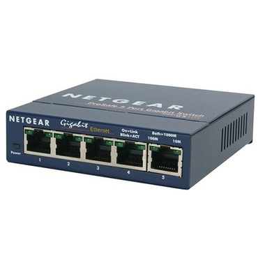 GS105 ProSafe® 5-port Gigabit Desktop Switch, 10/100/1000Mbps, Retail