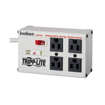 Isobar ISOBAR4ULTRA, 4 Outlets, 6-ft cord, 120V/12A, White, Surge Protector