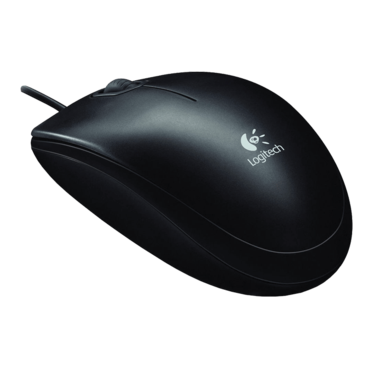 B100, 800-dpi, Wired, Black, Optical Mouse