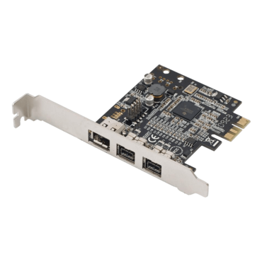 SY-PCI30010 2x IEEE 1394B / 1x IEEE 1394A FireWire Card, PCIe 2.0 x1, Full-height/Low-profile, Retail