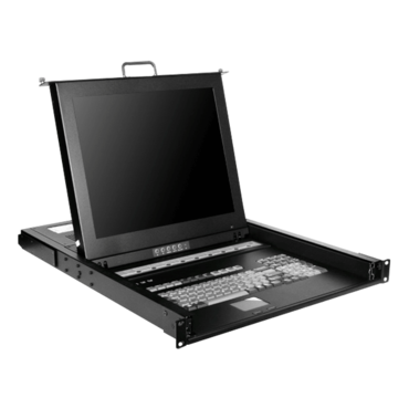 Claytek® WL-21708 17" TFT LCD Rackmount Keyboard Drawer w/ 8-port KVM Switch