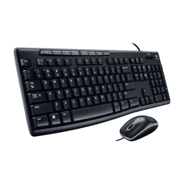 MK200, Wired, Black, Membrane Standard Keyboard & Mouse