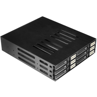 BPU-126-SA, 1x 5.25" to 6x 2.5", SATA 6Gb/s, SSD/HDD, Black Hot Swap Module