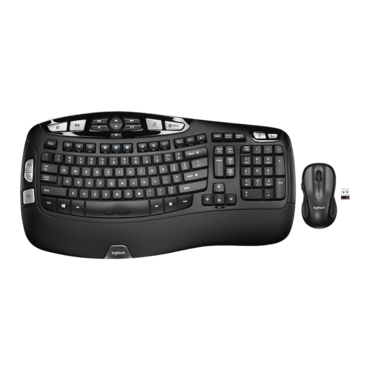 MK550, Wireless, Black, Membrane Ergonomic Keyboard & Mouse