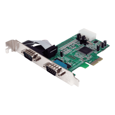 2 Port Native PCI Express RS232 Serial Adapter Card with 16550 UART