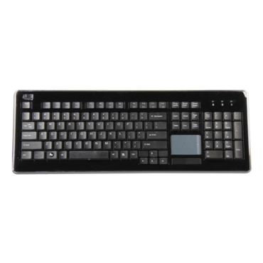 WKB-4400UB, w/ Touchpad, Wireless, Black, Membrane Standard Keyboard