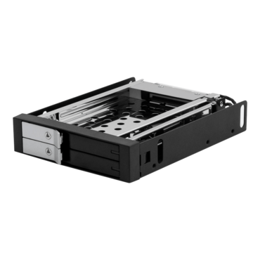 KF-251-BK, Dual Bay, 2.5" Internal SATA Trayless Hot Swap Rack w/ Key Lock 