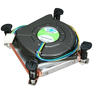 K2 Socket 1156 Active 1U CPU Cooler, 4000 RPM, 2 Ball Bearing, Copper