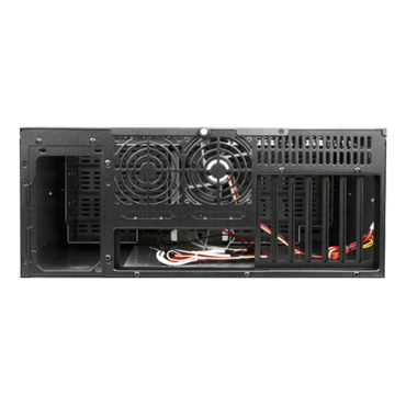 D Storm D-400-6-BLUE, Blue Bezel, 6x 5.25", 4x 3.5" Drive Bays, No PSU, ATX, Black/Blue, 4U Chassis