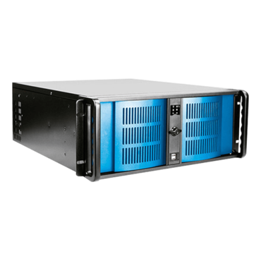 D Storm D-400-6-BLUE, Blue Bezel, 6x 5.25&quot;, 4x 3.5&quot; Drive Bays, No PSU, ATX, Black/Blue, 4U Chassis